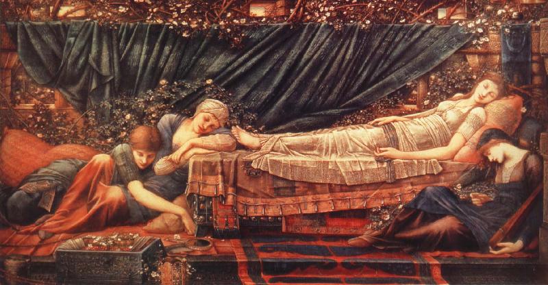 Burne-Jones, Sir Edward Coley Sleeping Beauty Sweden oil painting art